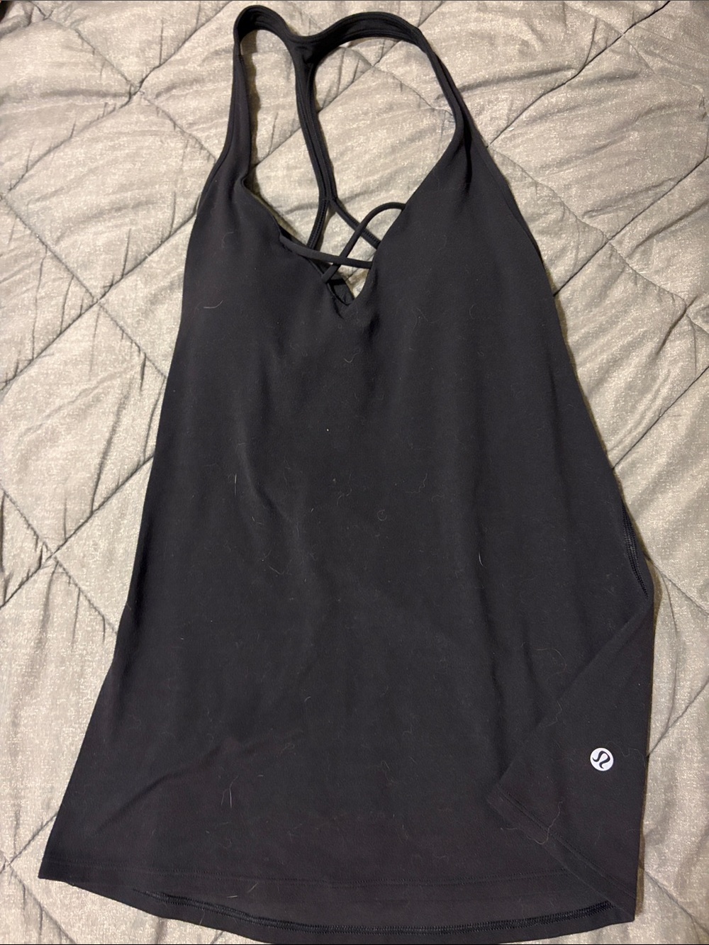 lululemon athletica Black Strappy Crisscross Tank